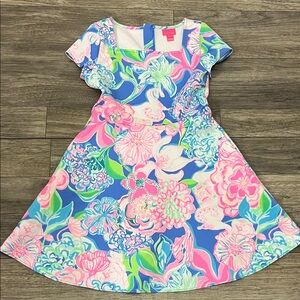 Lilly Pulitzer Girls Size 12 Arya Dress Peony for your Thoughts
